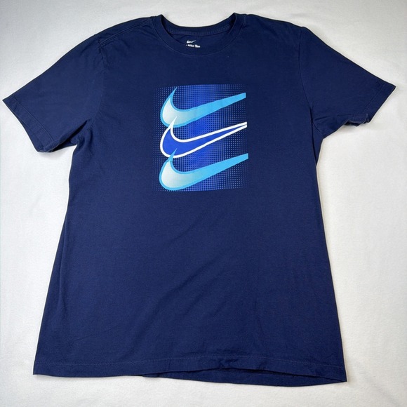Nike Other - Nike The Nike Tee Men's LG Blue Graphic Swoosh T-Shirt Short Sleeve Cotton